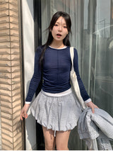 チェックバルーンスカート (2C)