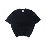HIERARCHY STUDIOS Spellbound - ブラックグランジワイドオーバーサイズTシャツ