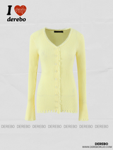 Elise Knitwear Pleats Skirt Cardigan Two-Piece