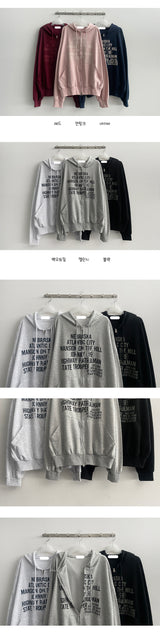 Verro2way Lettering Hooded Zip-Up (6 colors)