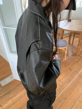 セクション ウォッシュドレザージャケット (2C)