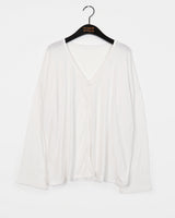 Tier V-neck Loose Fit Long Cardigan