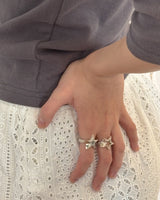 [925SILVER] ICING COOKIE STAR STUD RING