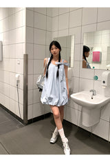 スカイボウノースリーブパンプキンドレス