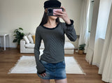 lace stripe tee