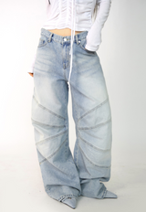 wing denim pants(2color)