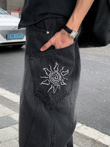 Ty Sun Balloon Wide Banding Denim Pants
