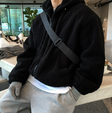 ワンダラントオーバーフィットブックルツーウェイパッディドジップアップ