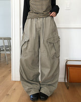 Solin Stonewashed Diagonal Cargo Pants