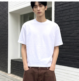 Men's Cotton Short Sleeve Real Crop Tee White