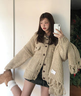 [wool20%] エリーぼかしウェービングマフラー