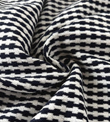 Carson Collar Color Matching Check Knit Cardigan