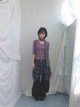 Misty Checkered Layered Skirt