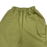diagonal cargo bermuda pants