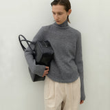 (T-6969)ESSENTIAL YANA HIGH NECK KNIT