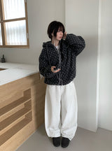 Shuka Heart Fluffy Fleece Hood Jumper