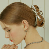 アンバランスリボンメタルヘアクルー