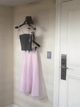 [♡MADE♡] フランスサテン&ブラックアイレットトップ