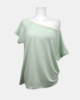 ドエンレースオフショルダー半袖Tシャツ