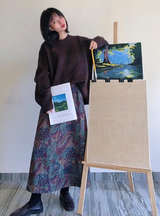 レトロハイウエストAラインスカート