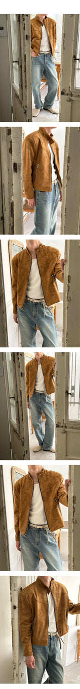 [S-XL] Light blue half banding denim pants