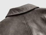 Rib Leather Blouson Jumper / 2 colors