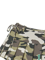 PLEATS WRAP SKIRT (CAMO)