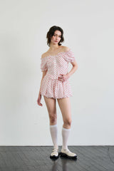 MINI HEART TWO WAY BLOUSE / WHITE