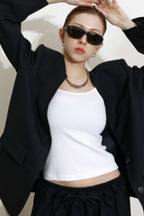 TAILORED WIDE PANTS_NAVY