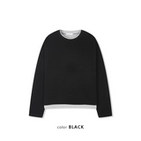 [Unisex] Crop layered round knit(3color)