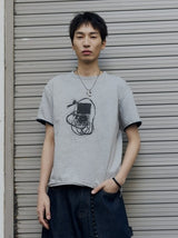 26SS★ MP3 GRAPHIC LAYERED HALF T