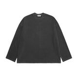 ODDBALL ピグメント オーバーサイズ ロングスリーブ チャコール