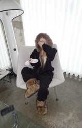 Baby Fur hood zip up