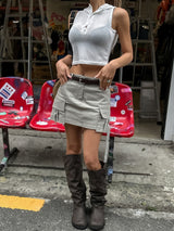 Tetti Strap Cargo Mini Skirt