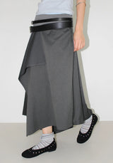 UNBALANCE WRAP LAYERED SKIRT