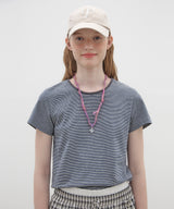 Two-tone Striped T-shirt - Navy