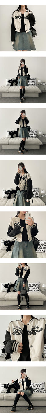 Curly Colored Cropped Jumper