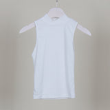 24SS Cropped Half Turtleneck Sleeveless T-Shirt