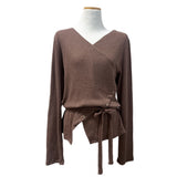 Lauren Ribbed Strap Long Sleeve Wrap (4 Colors)