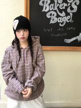 Unisex drawing heart patch shot beanie