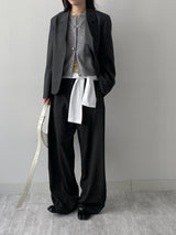バックボタンシングルルーズフィットショートジャケット