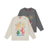 FMACM ボードアンドマッド 24AW クレヨンハンドペインティドカウホースコンフォータブルスキンフレンドリー長袖Tシャツ