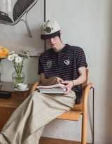 Nowell Back-Banding Cotton Wide Pants