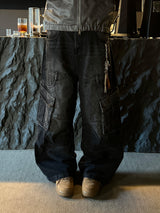 Smoky Washed Cargo Denim
