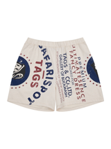 MULTI SKULL COTTON SHORTS (IVORY)