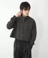 [DOJINOI] DRAFT CROP WINDBREAKER CHARCOAL