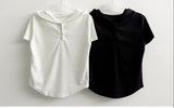 Brie button food short sleeve tee