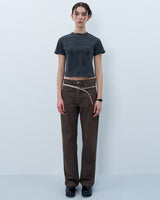 ネバーブレイククロップTシャツ　チャコール