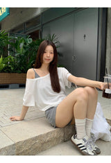 three-piece T-shirt sleeveless skirt set (3 SET)