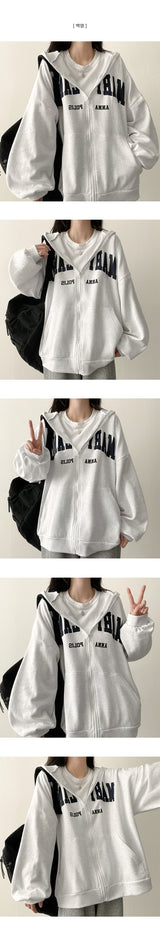 Mern Boxy Fit Hooded Zip-Up